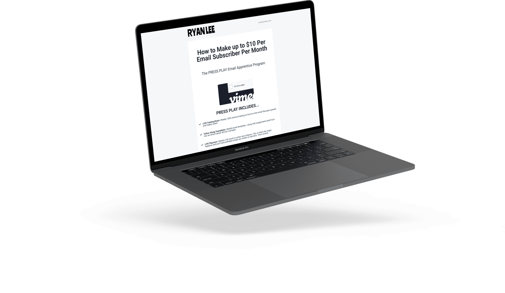 Ryan Lee – The PRESS PLAY Email Apprentice Program 1 Ryan Lee – The PRESS PLAY Email Apprentice Program