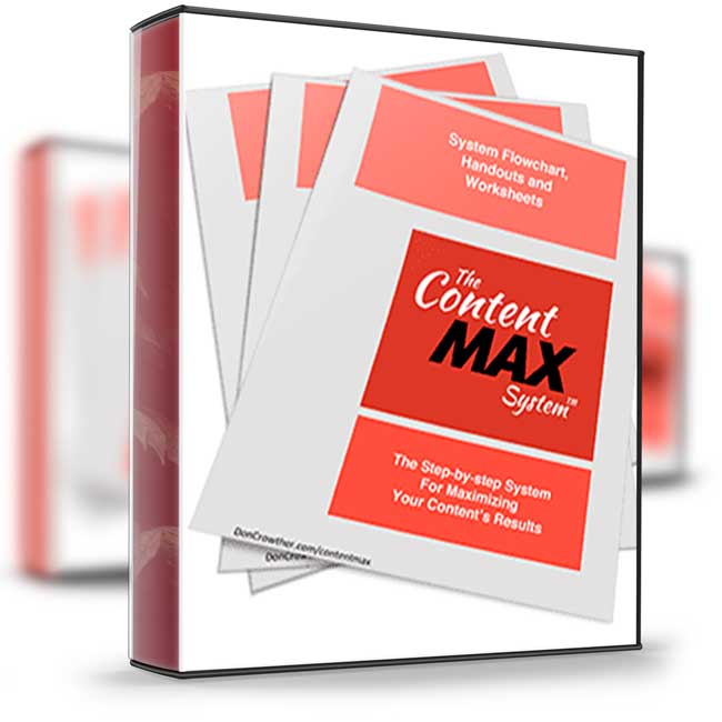 Don Crowther – The Content Max System 1 Don Crowther – The Content Max System